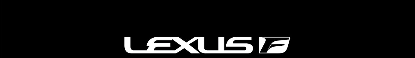Windshield Banner Lexus and Lexus F Sport and Black Background Stripe