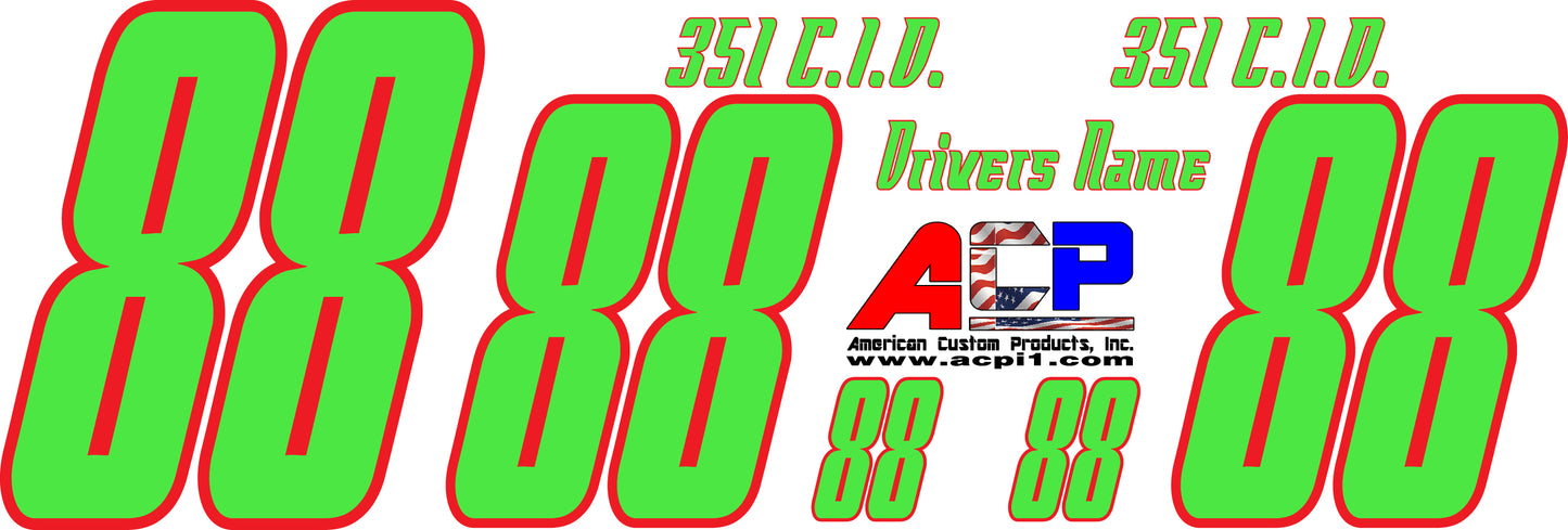 Two Color Race Package Set Racecar Parts & Accessories