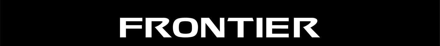 Custom Frontier - Nissan Windshield Banner with Black Background Graphic Decal / Sticker Vinyl Decal
