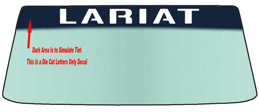 FOR LARIAT WINDSHIELDS BANNER GRAPHIC DIE CUT DECAL/STICKER VINYL DECAL (Copy)