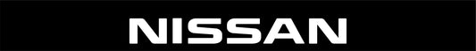 Custom Nissan Windshield Banner with Black Background Graphic Decal / Sticker Vinyl Decal