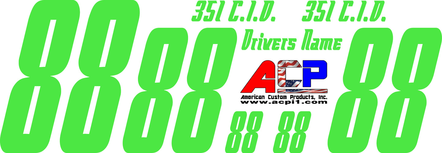 Single Color Race Package Set Racecar Parts & Accessories